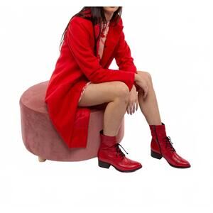 NEW ASTRID candy long coat in apple red
